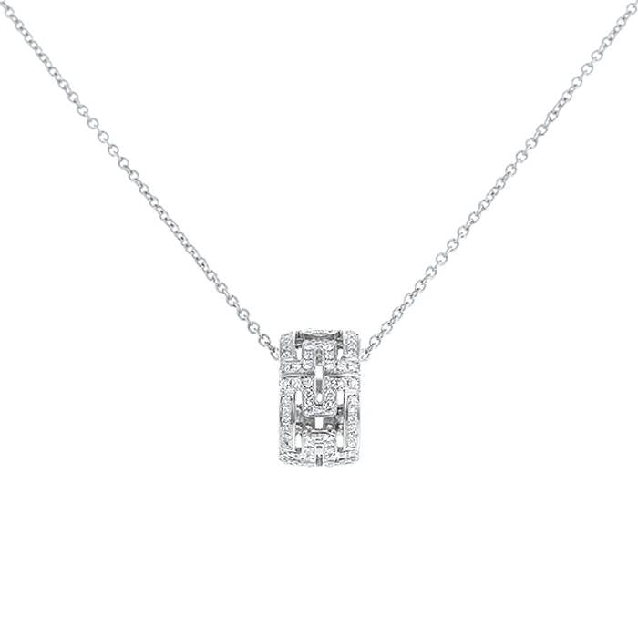[Pearl Jewelrys]PARENTESI NECKLACE SILVER DIAMOND