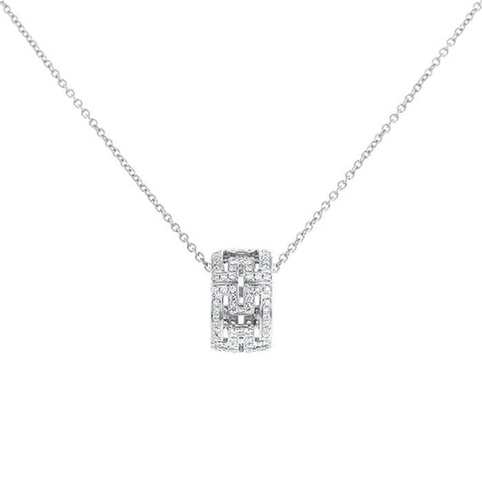[Pearl Jewelrys]PARENTESI NECKLACE SILVER DIAMOND