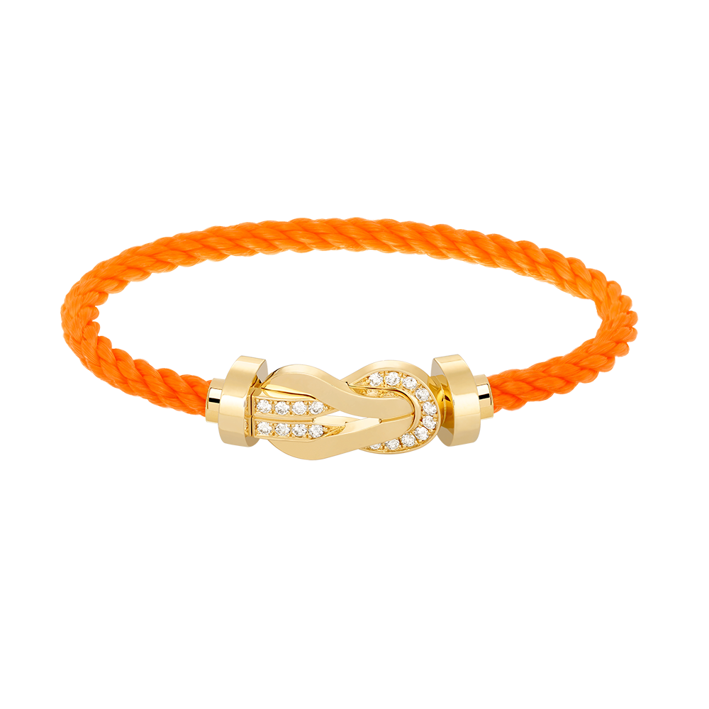 [Pearl Jewelrys]CHANCE LARGE 8 FIGURE BUCKLE HALF DIAMOND BRACELET GOLD