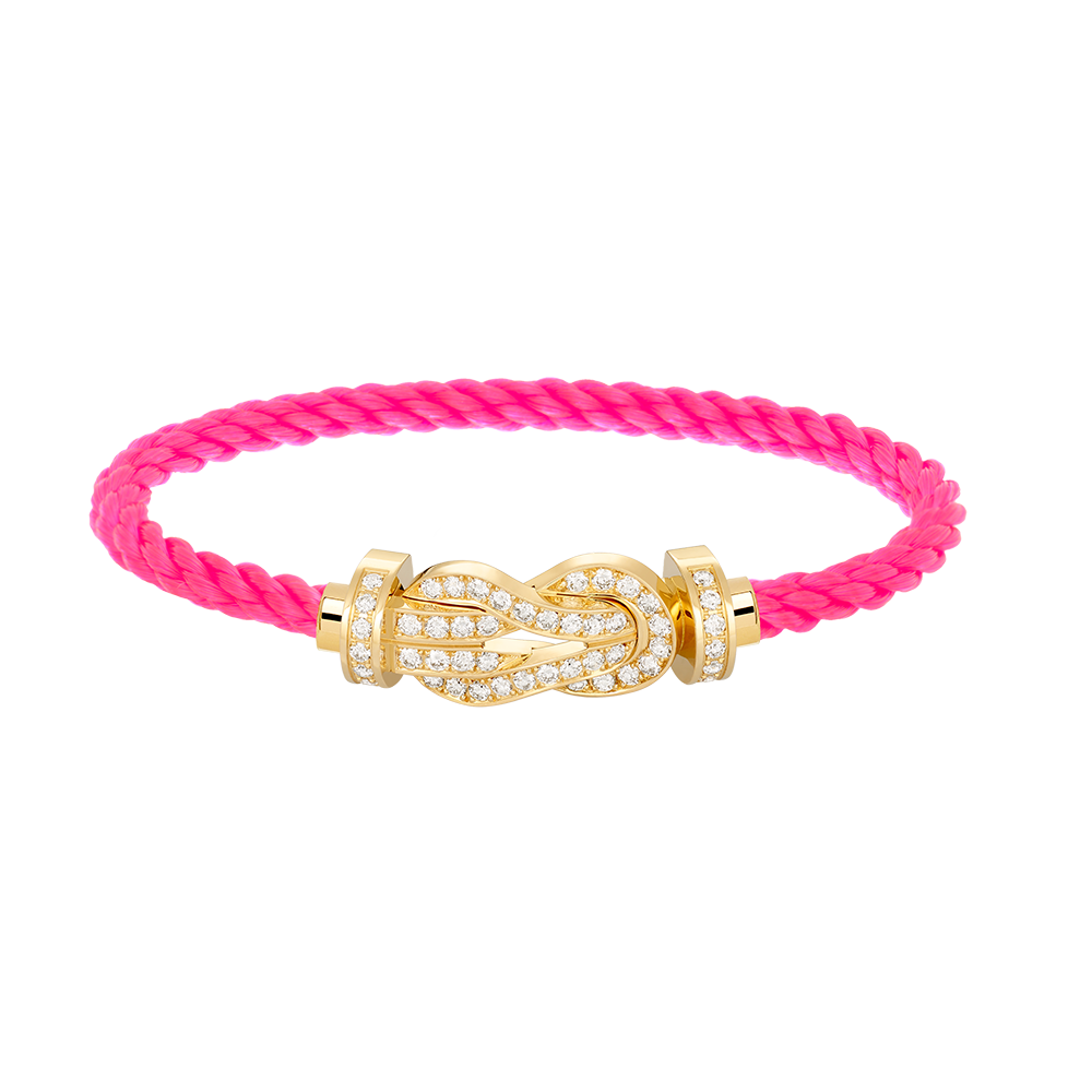 [Pearl Jewelrys]CHANCE LARGE 8 FIGURE BUCKLE FULLDIAMOND BRACELET GOLD