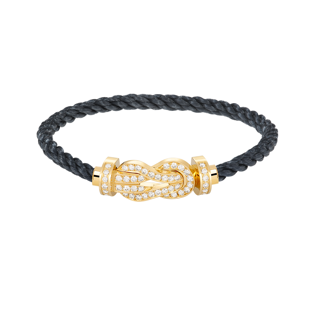 [Pearl Jewelrys]CHANCE LARGE 8 FIGURE BUCKLE FULLDIAMOND BRACELET GOLD