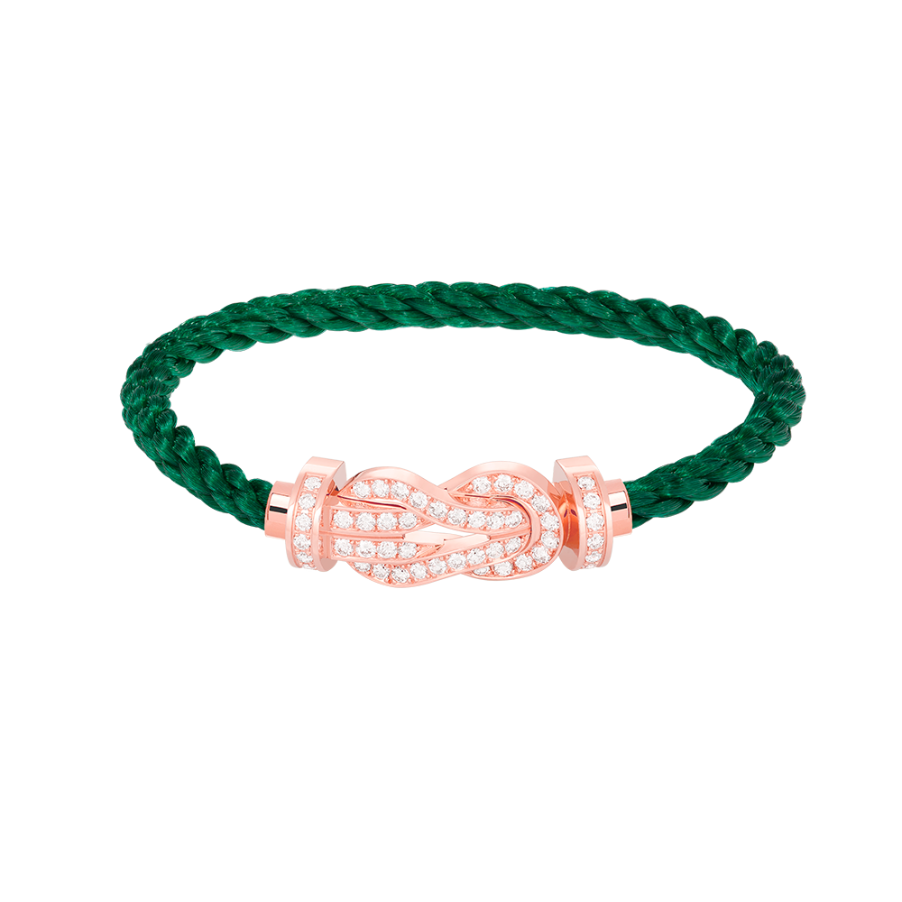 [Pearl Jewelrys]CHANCE LARGE 8 FIGURE BUCKLE FULL DIAMOND BRACELET ROSE GOLD