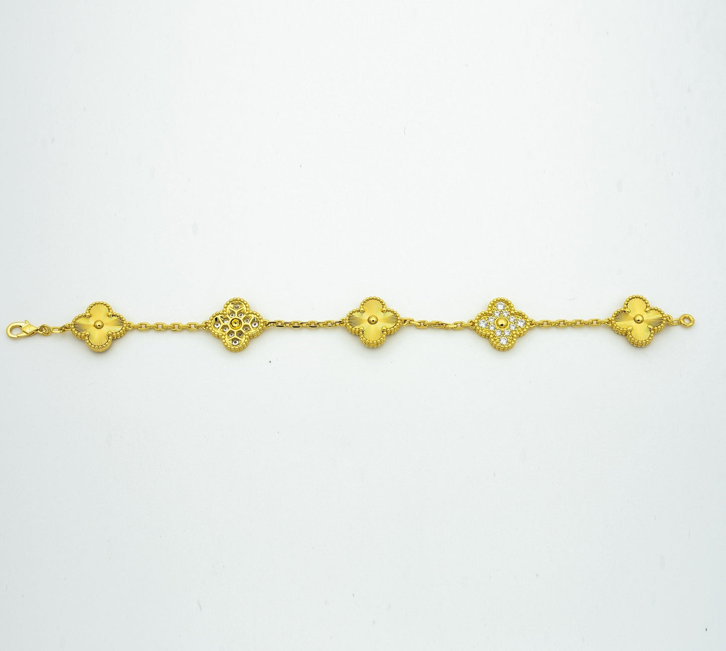 [Pearl Jewelrys]CLOVER BRACELET 5 MOTIFS GOLD DIAMOND