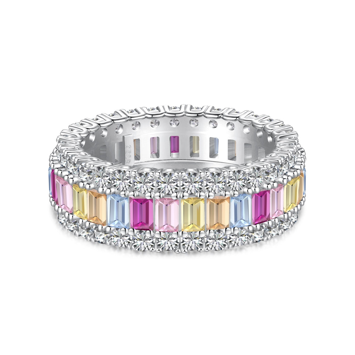 Dainty Colorful Radiant Cut Daily Ring