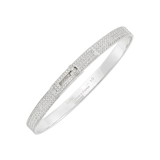 [Pearl Jewelrys]HM KELLY BRACELET IN SILVER AND FULL PAVE DIAMOND