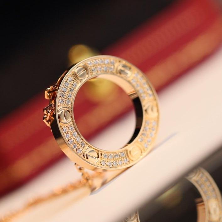 [Pearl Jewelrys]LOVE NECKLACE ADJUSTABLE ROSE GOLD