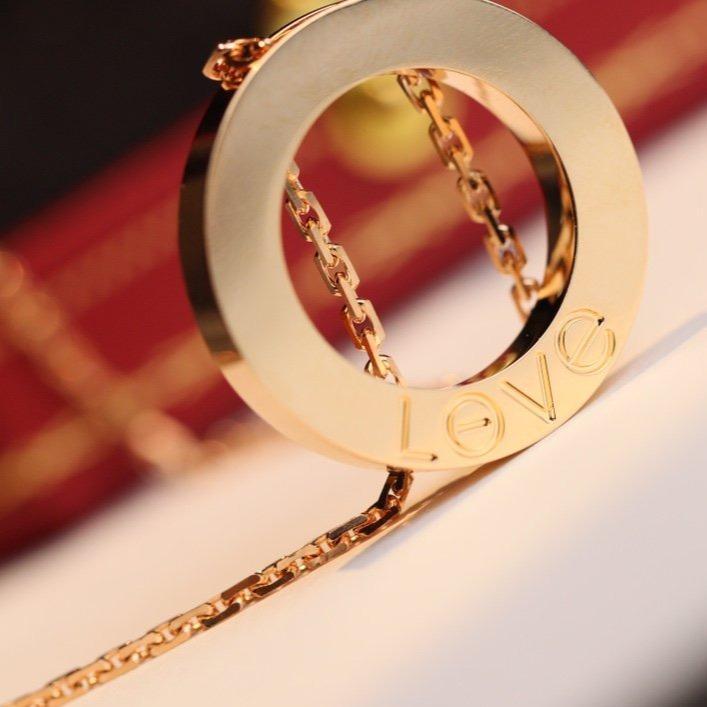 [Pearl Jewelrys]LOVE NECKLACE ADJUSTABLE ROSE GOLD