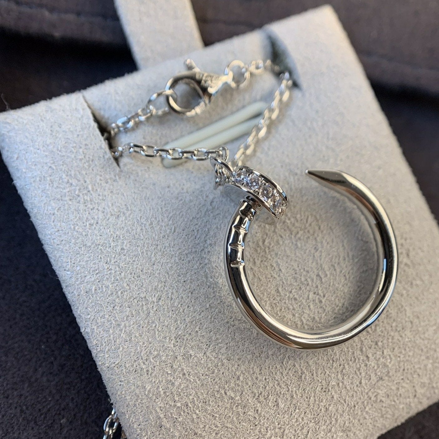 [Pearl Jewelrys]JUSTE NECKLACE SILVER DIAMONDS