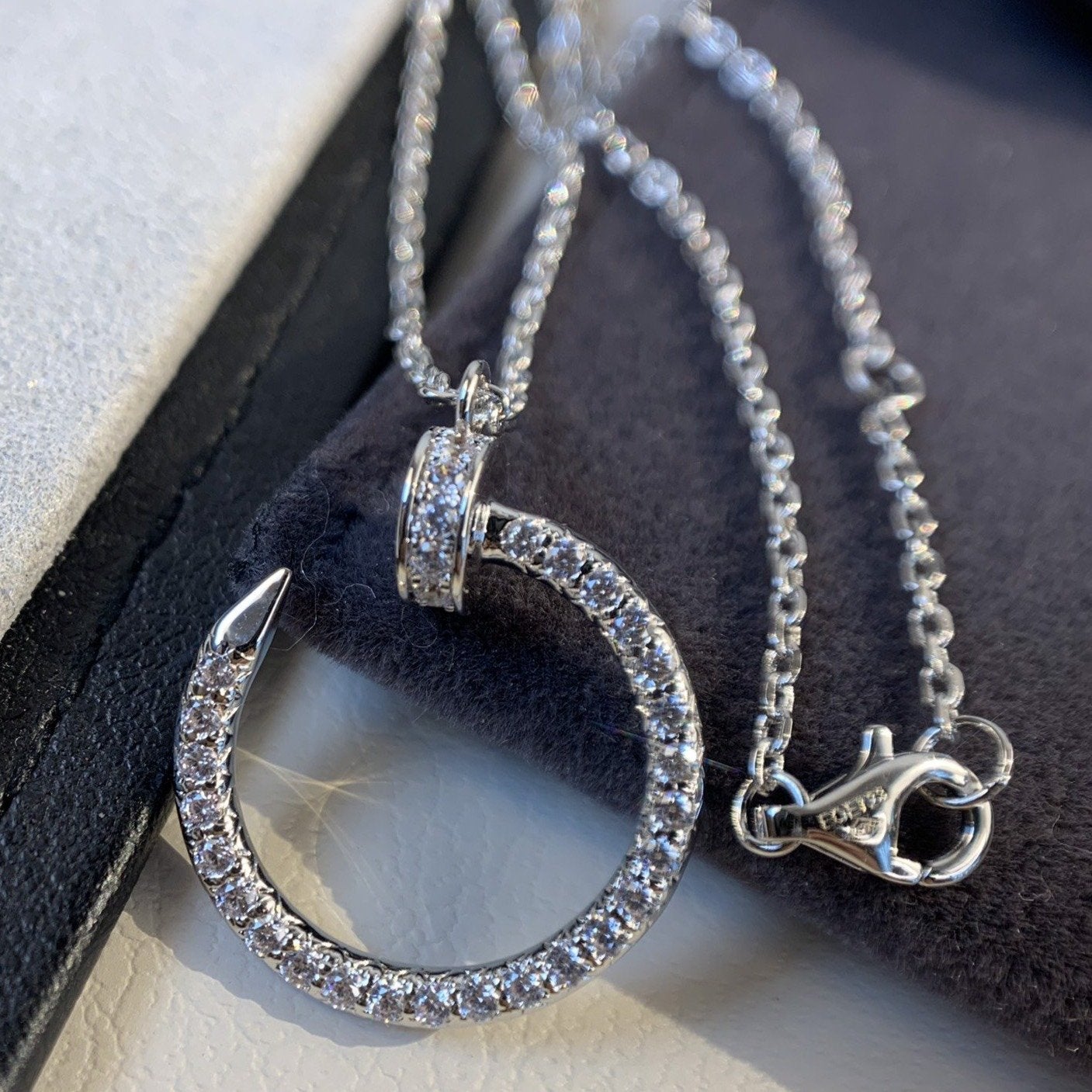 [Pearl Jewelrys]JUSTE NECKLACE SILVER DIAMONDS