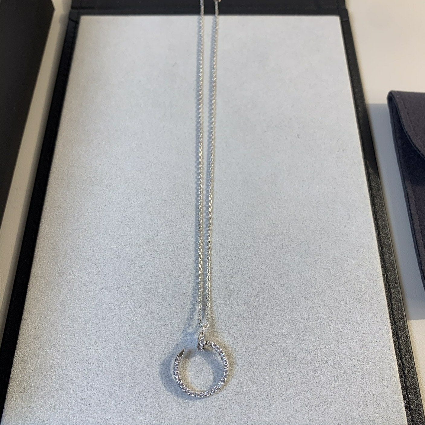 [Pearl Jewelrys]JUSTE NECKLACE SILVER DIAMONDS