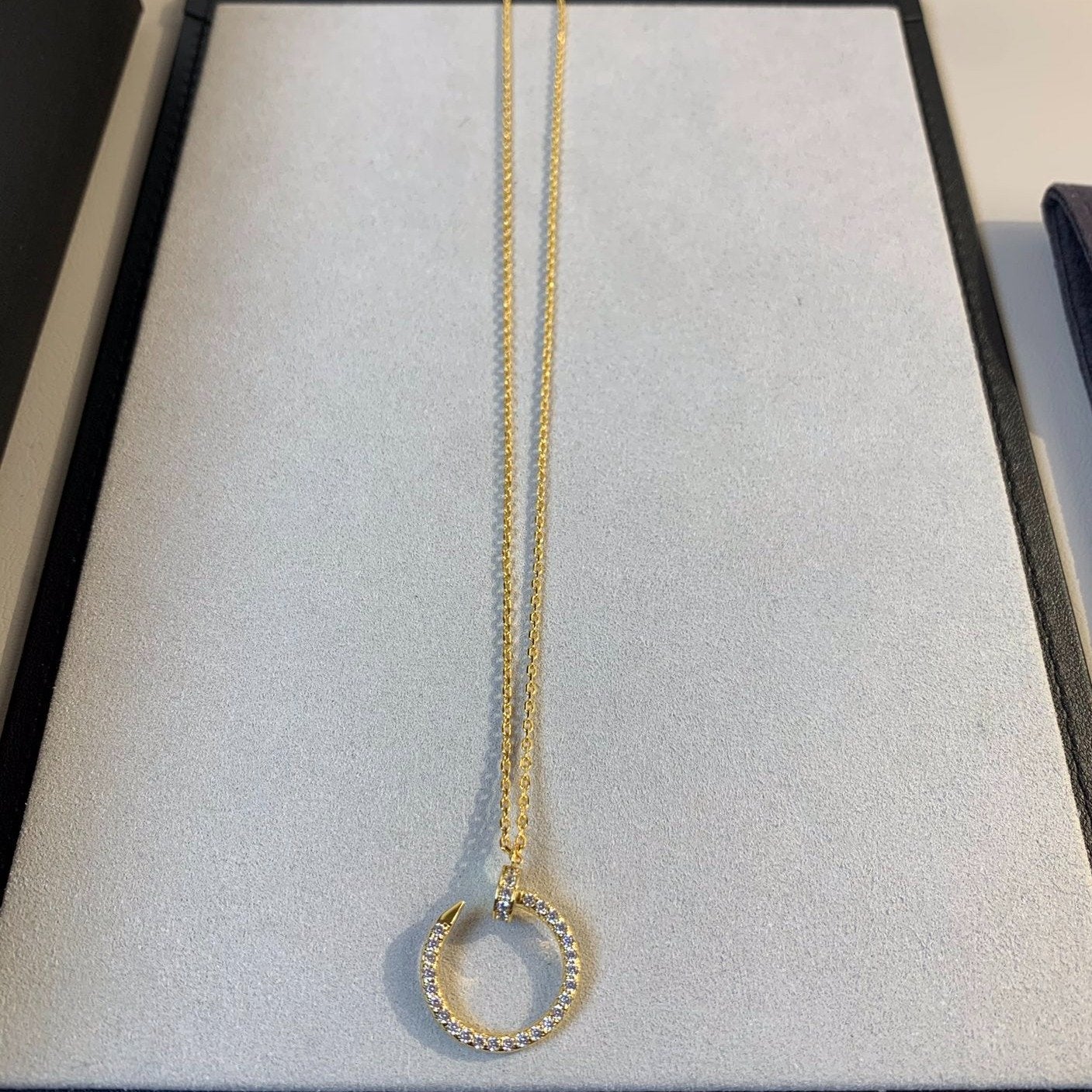 [Pearl Jewelrys]JUSTE NECKLACE GOLD DIAMONDS