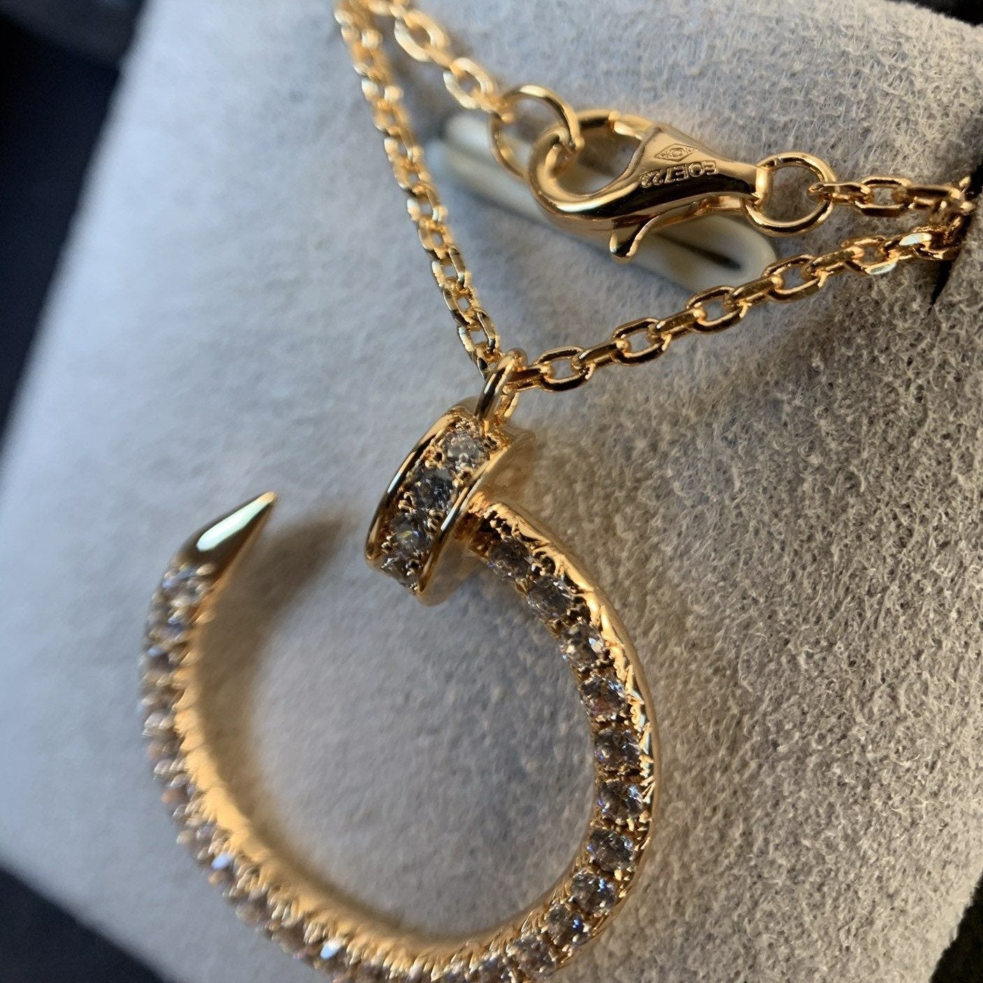 [Pearl Jewelrys]JUSTE NECKLACE PINK GOLD DIAMONDS