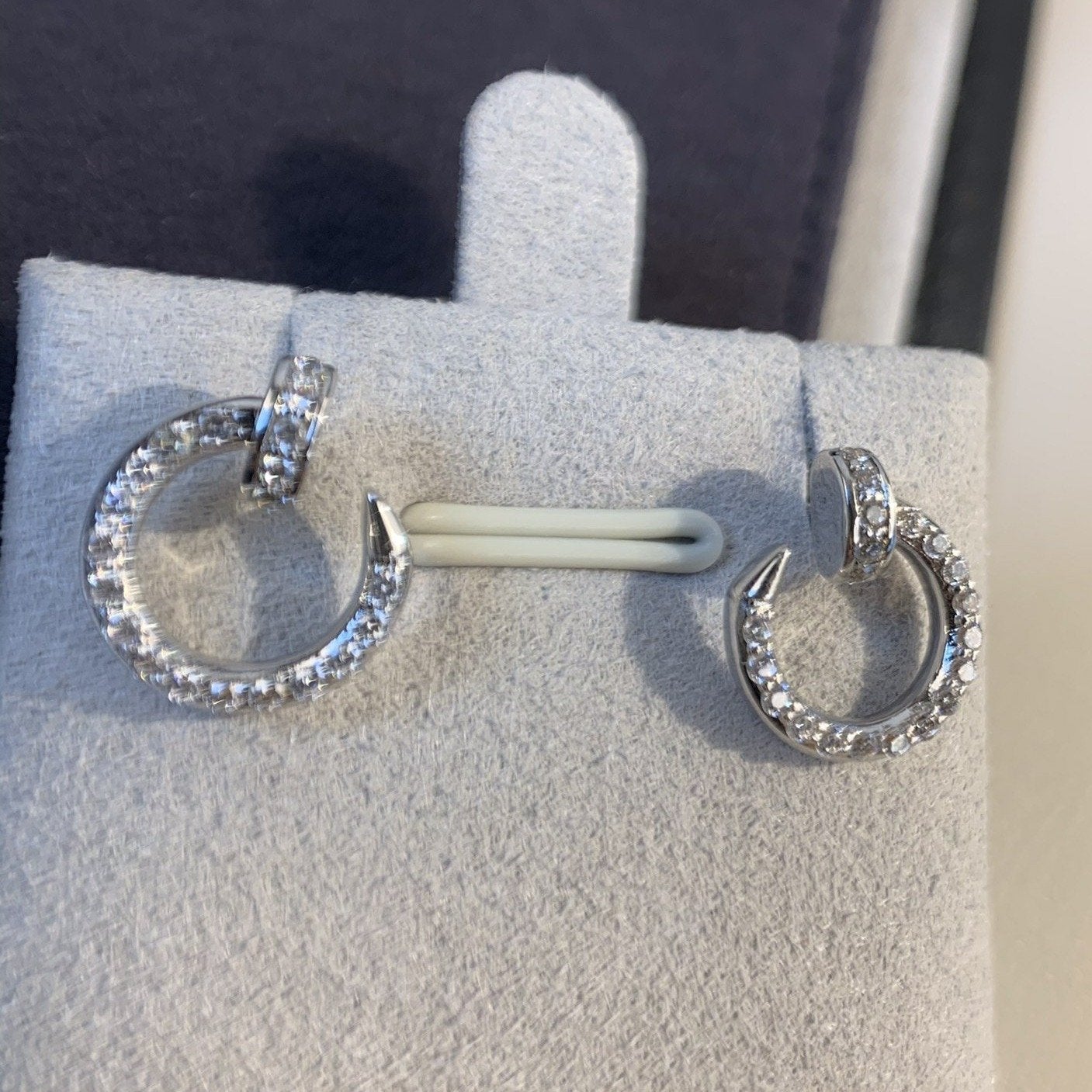 [Pearl Jewelrys]JUSTE EARRINGS SILVER DIAMONDS