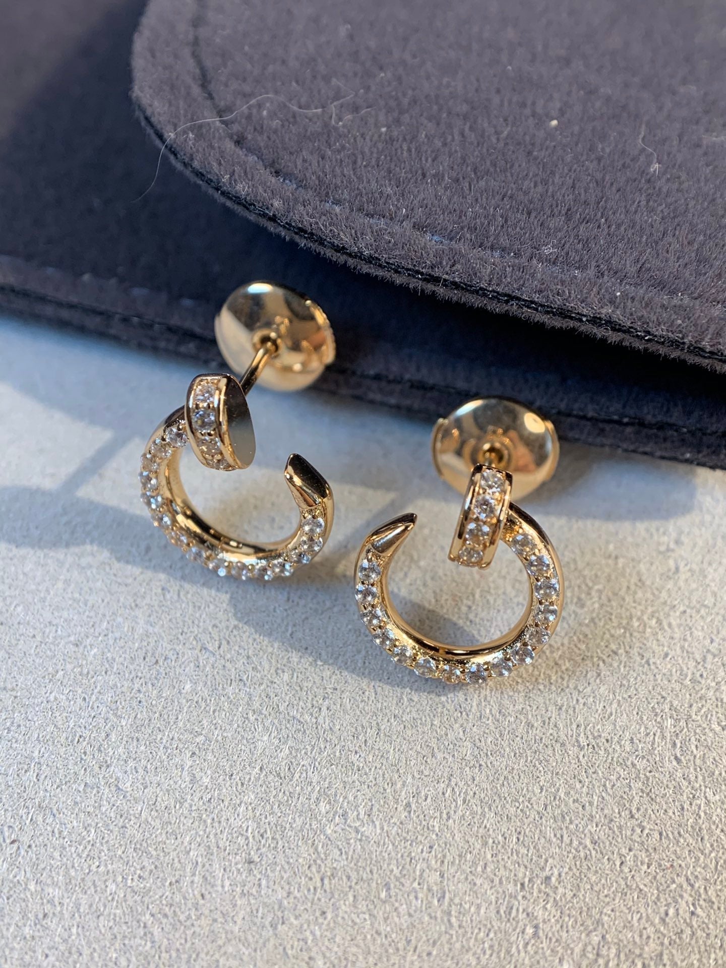 [Pearl Jewelrys]JUSTE EARRINGS GOLD DIAMONDS