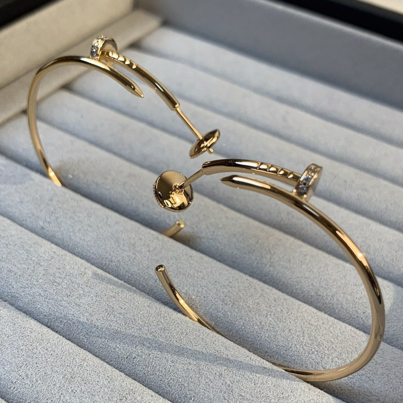 [Pearl Jewelrys]JUSTE EARRINGS GOLD DIAMONDS 1.8MM