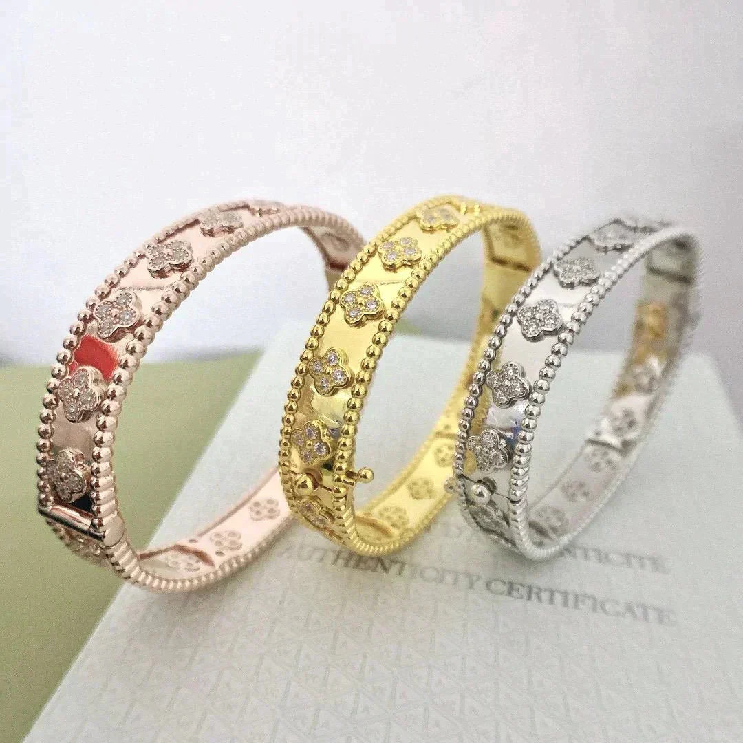 [Pearl Jewelrys]CLOVER BRACELET 8MM DIAMONDS