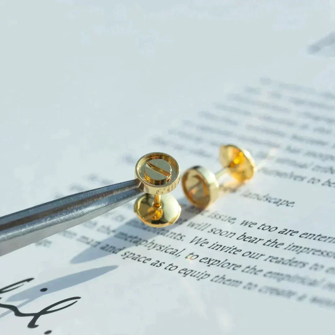 [Pearl Jewelrys]LOVE EARRINGS GOLD 10MM