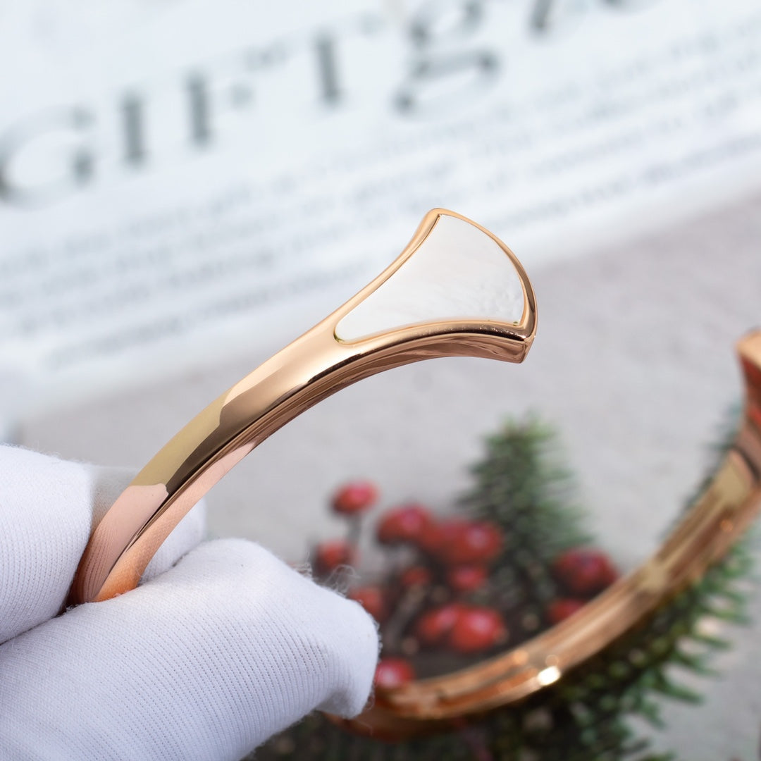 [Pearl Jewelrys]DREAM BRACELET OPEN PINK GOLD MOP DIAMOND