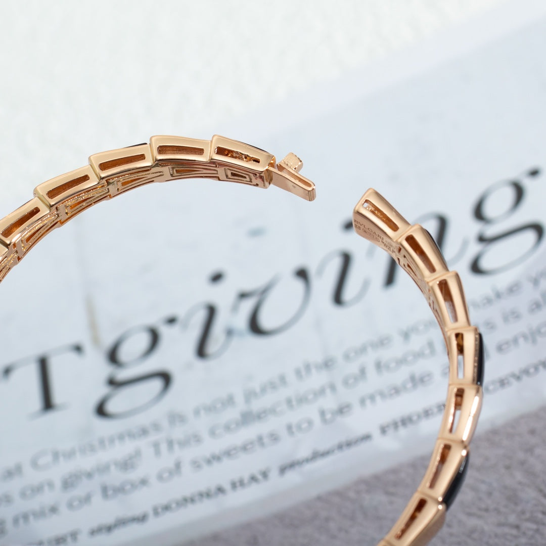 [Pearl Jewelrys]SERPENTI BRACELET PINK GOLD ONYX