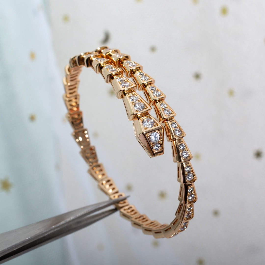 [Pearl Jewelrys]SERPENTI BRACELET 6.8MM PINK GOLD DIAMOND