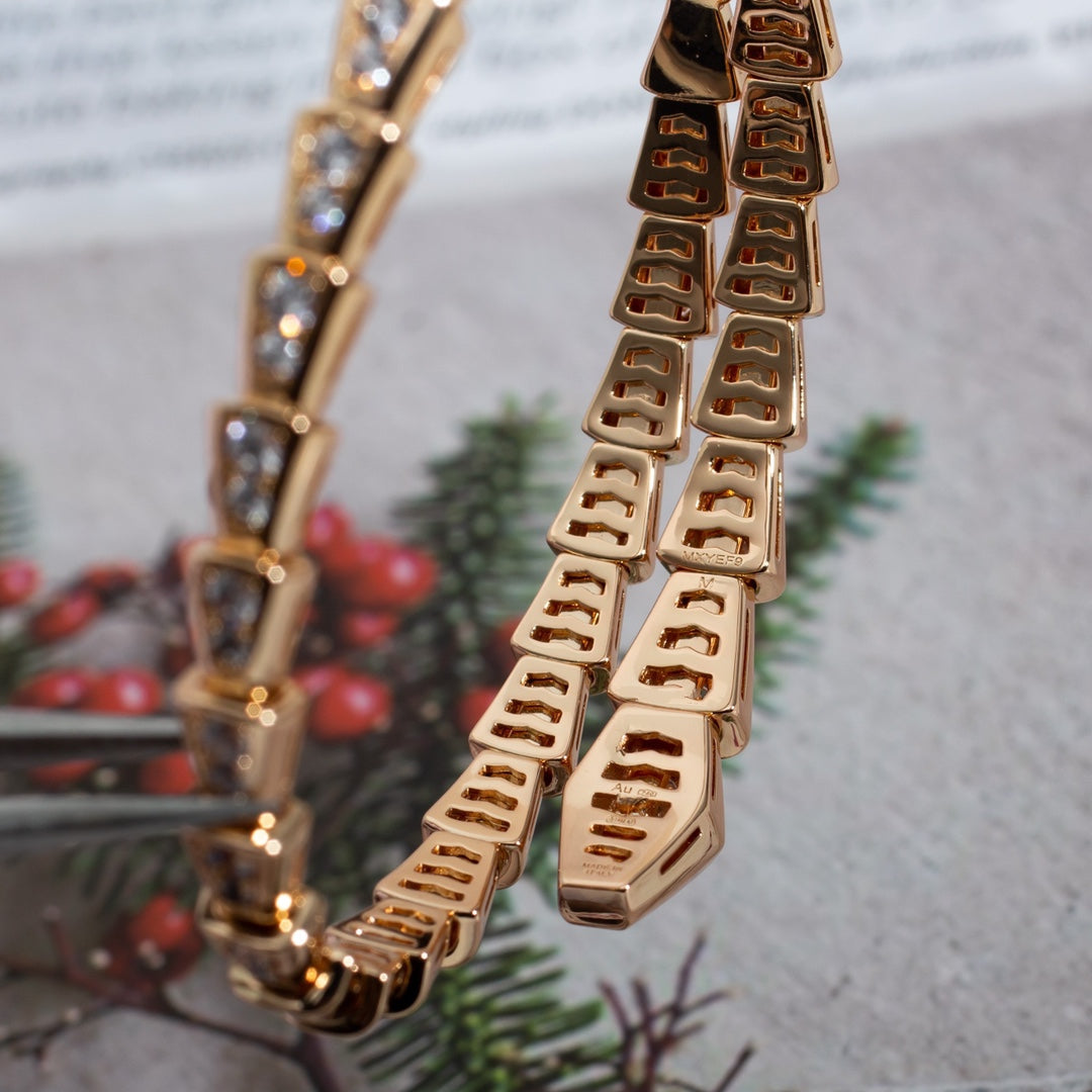 [Pearl Jewelrys]SERPENTI BRACELET 6.8MM PINK GOLD DIAMOND