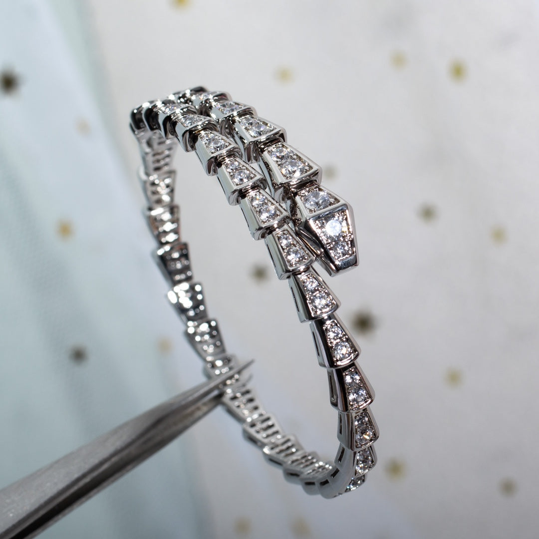 [Pearl Jewelrys]SERPENTI BRACELET 6MM SILVER DIAMOND
