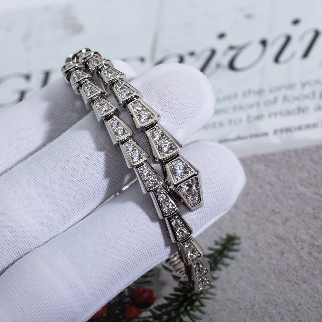 [Pearl Jewelrys]SERPENTI BRACELET 6MM SILVER DIAMOND