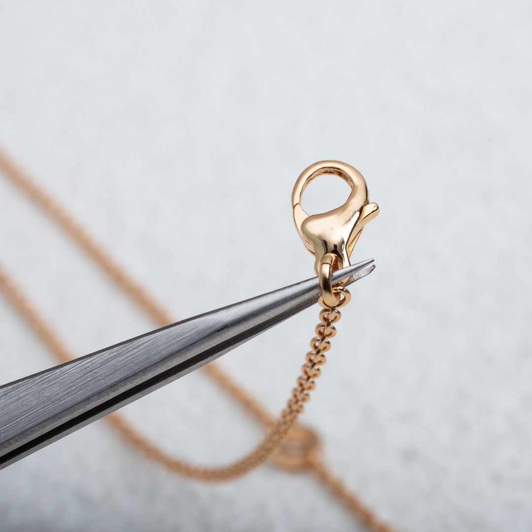 [Pearl Jewelrys]PARENTESI NECKLACE PINK GOLD