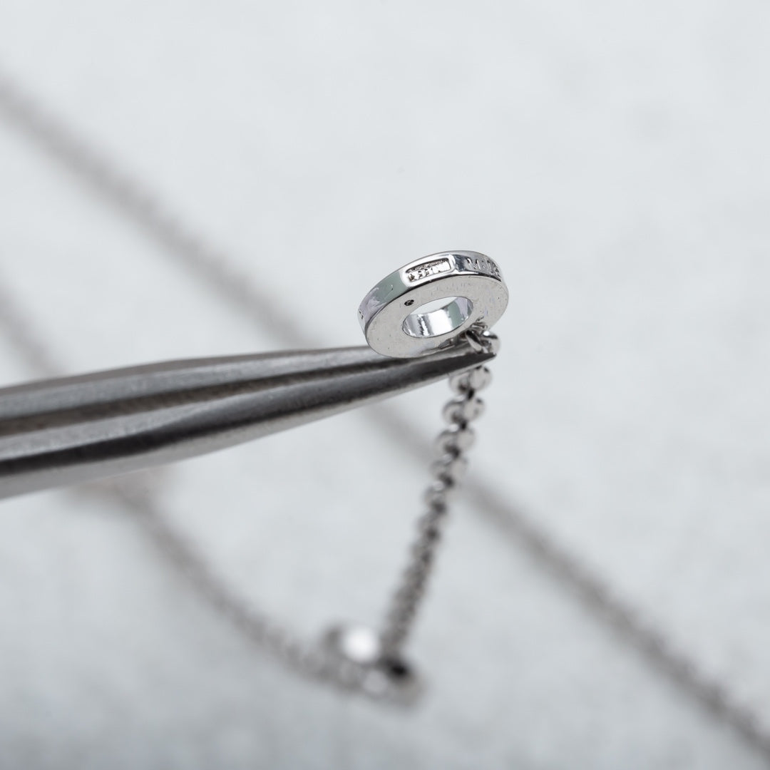 [Pearl Jewelrys]PARENTESI NECKLACE SILVER DIAMOND