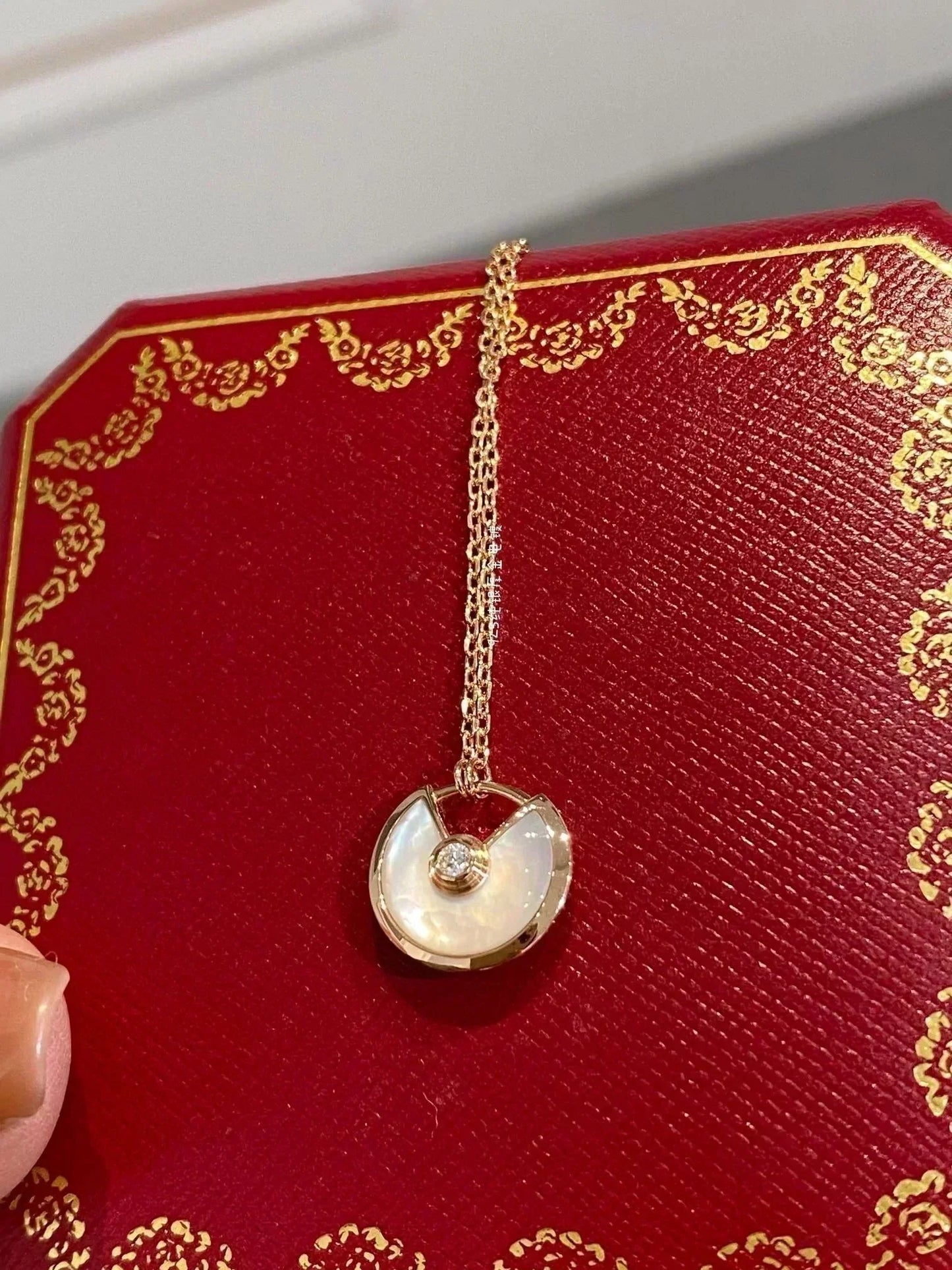[Pearl Jewelrys]AMULETTE ROSE GOLD MOP NECKLACE