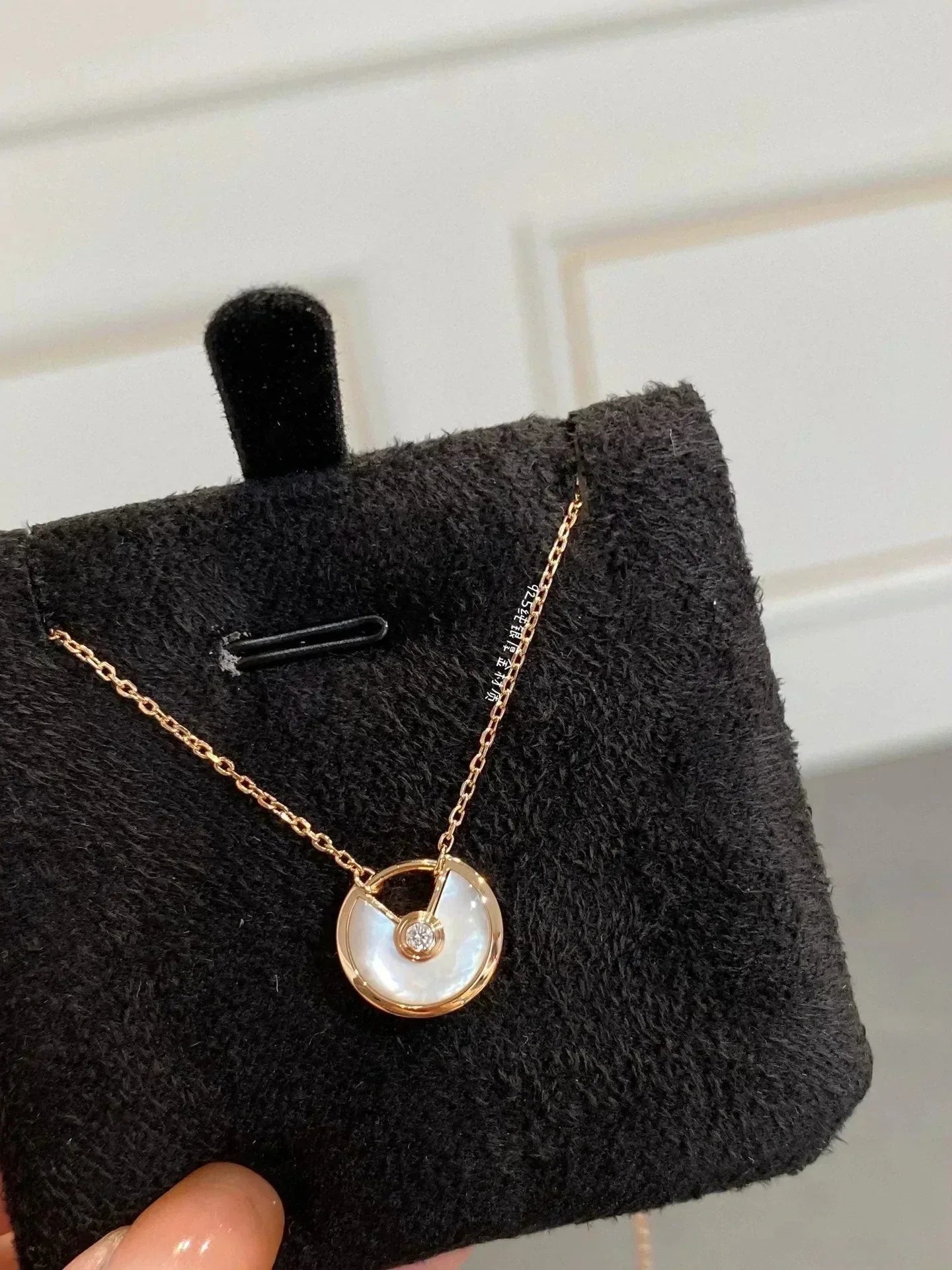 [Pearl Jewelrys]AMULETTE ROSE GOLD MOP NECKLACE