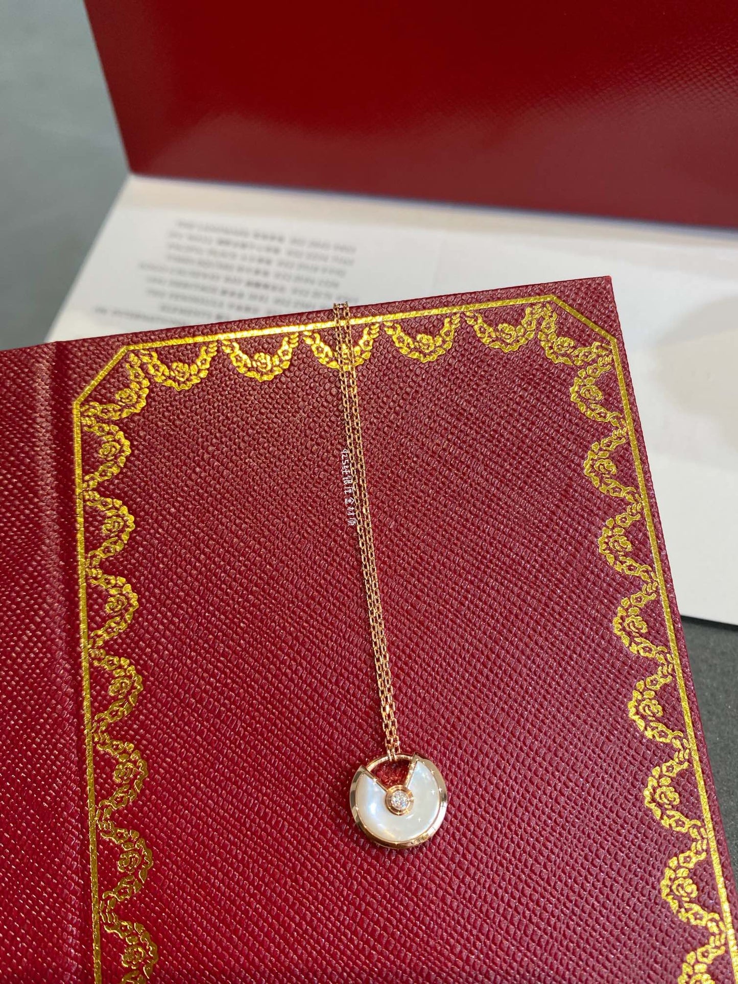 [Pearl Jewelrys]AMULETTE ROSE GOLD MOP NECKLACE