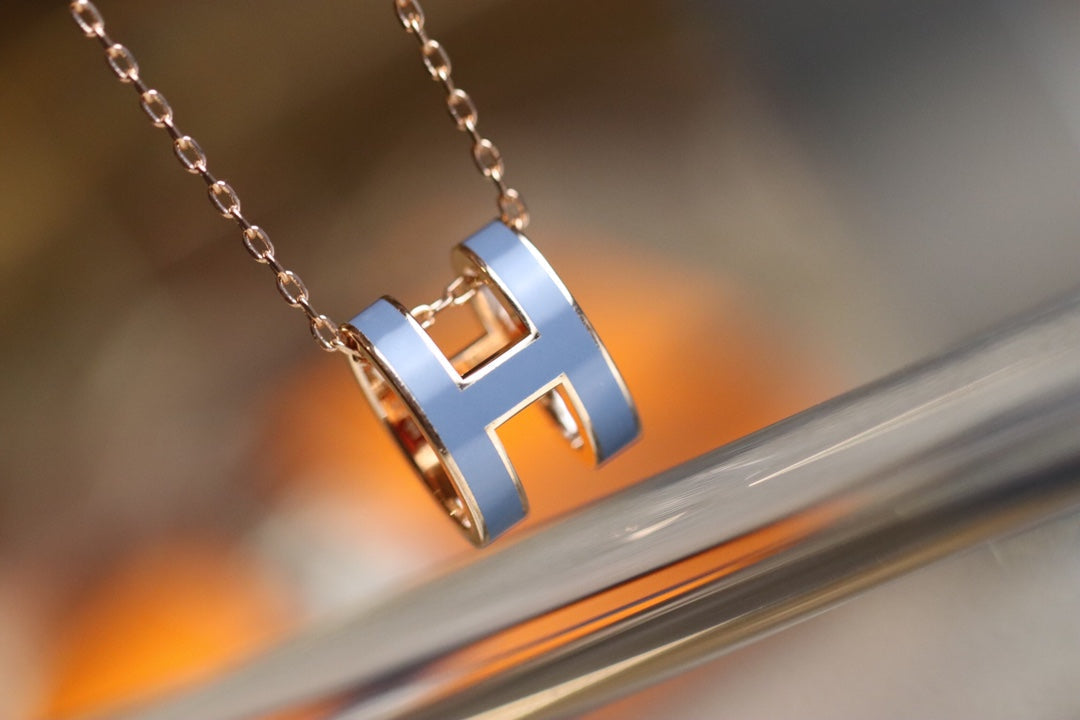 [Pearl Jewelrys]POP H PEDANT PINK GOLD