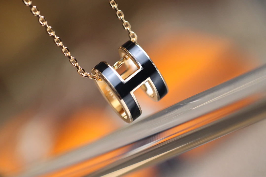 [Pearl Jewelrys]POP H PEDANT PINK GOLD