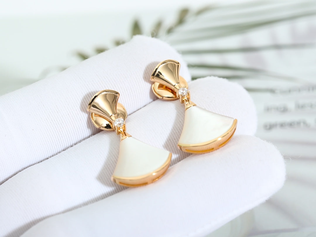 [Pearl Jewelrys]DREAM MOP PINK GOLD EARRINGS