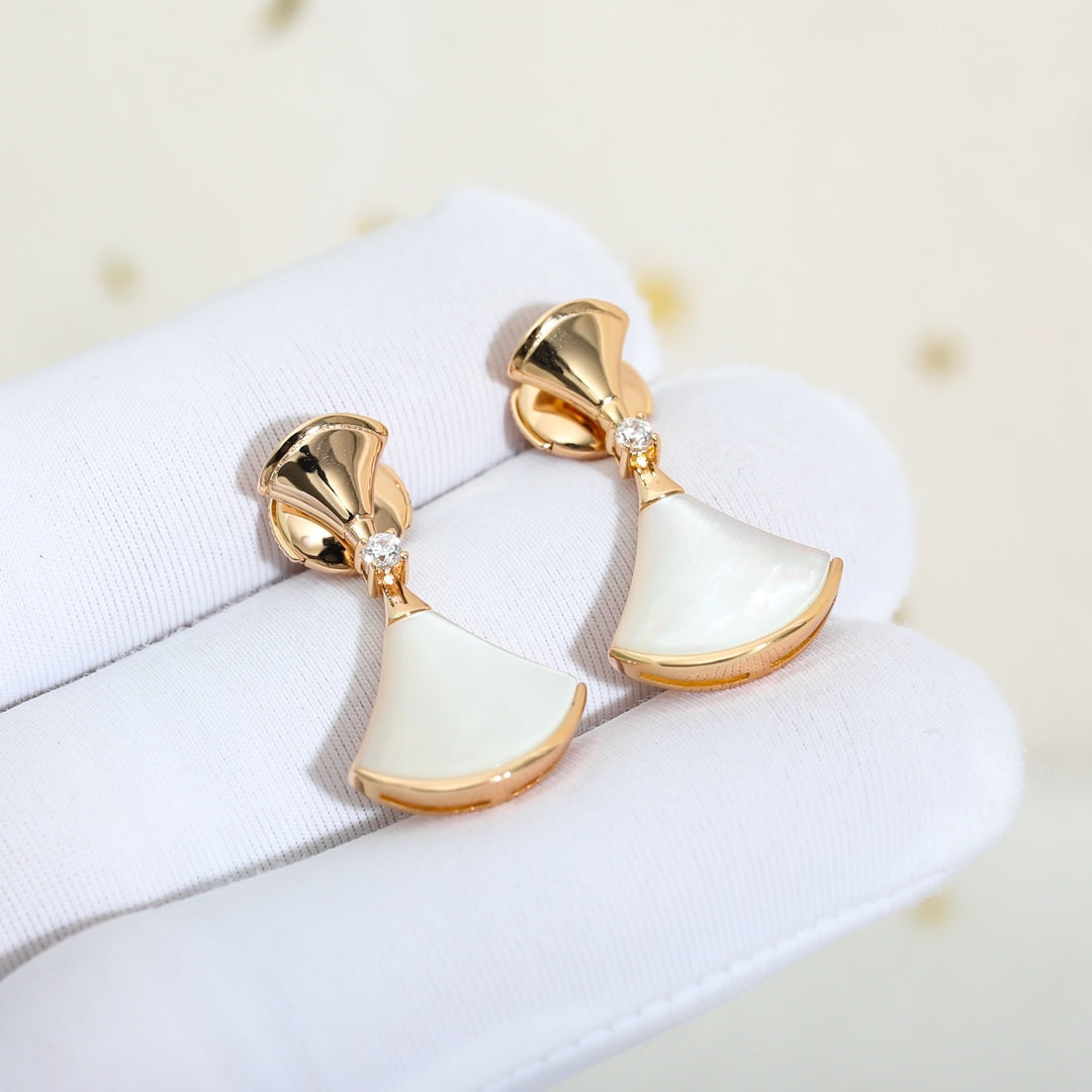 [Pearl Jewelrys]DREAM MOP PINK GOLD EARRINGS