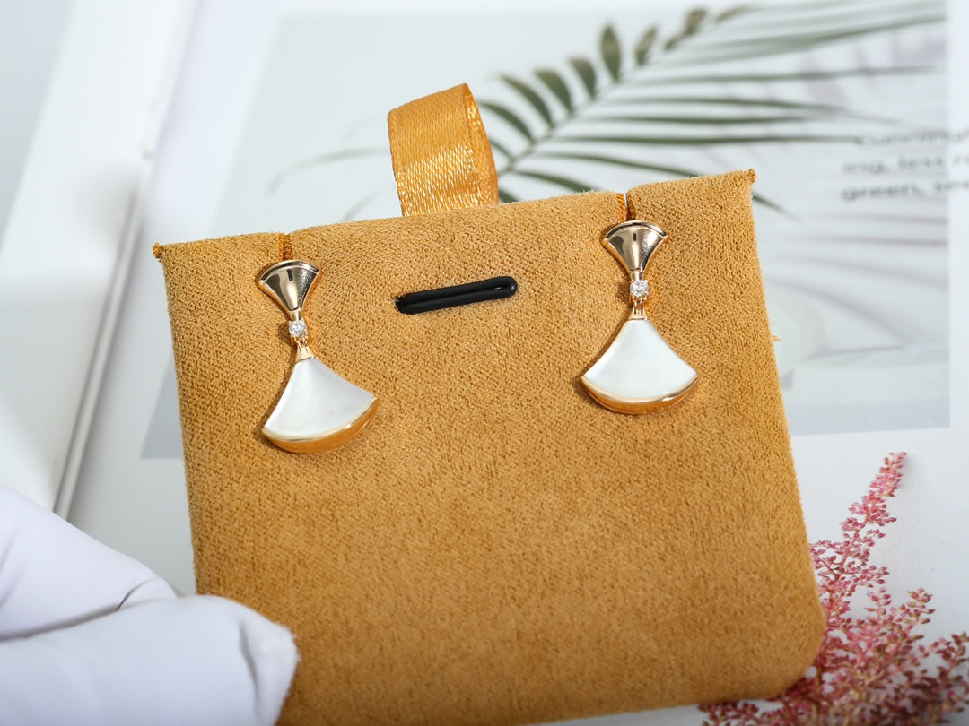 [Pearl Jewelrys]DREAM MOP PINK GOLD EARRINGS