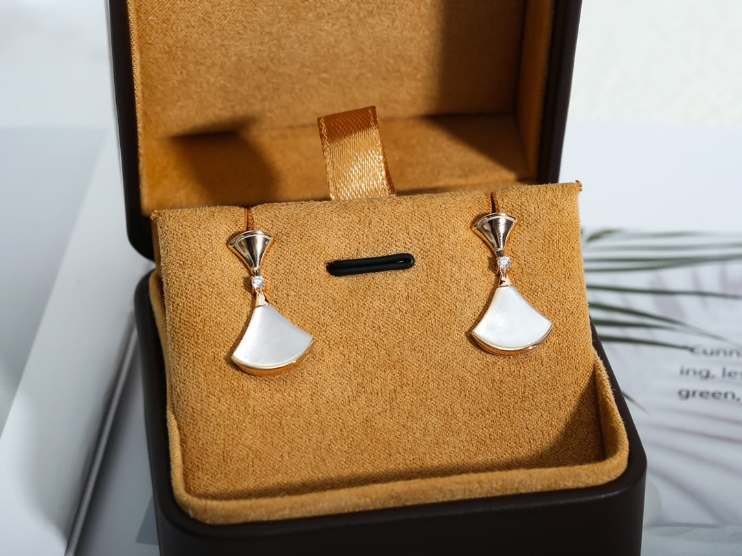 [Pearl Jewelrys]DREAM MOP PINK GOLD EARRINGS