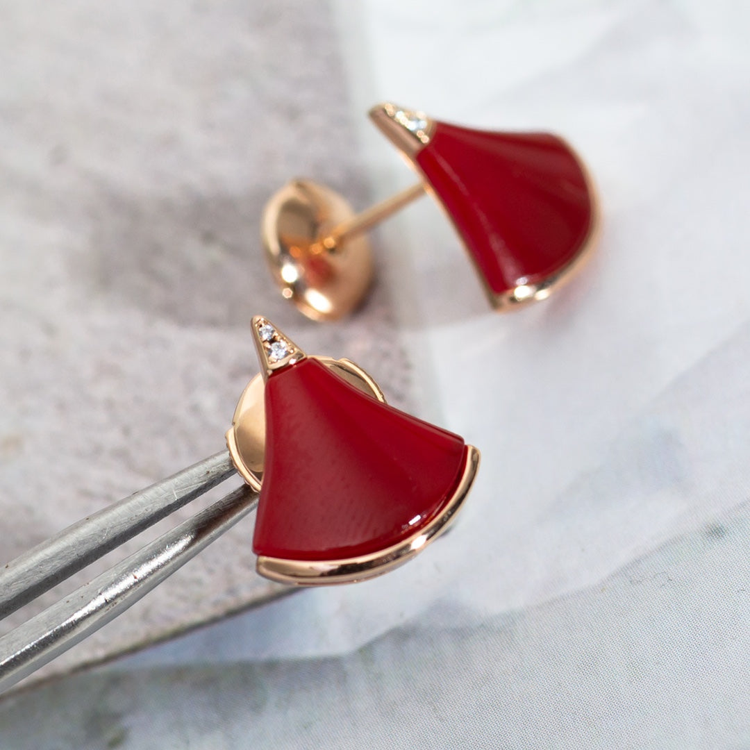 [Pearl Jewelrys]DIVAS DREAM EARRINGS PINK GOLD