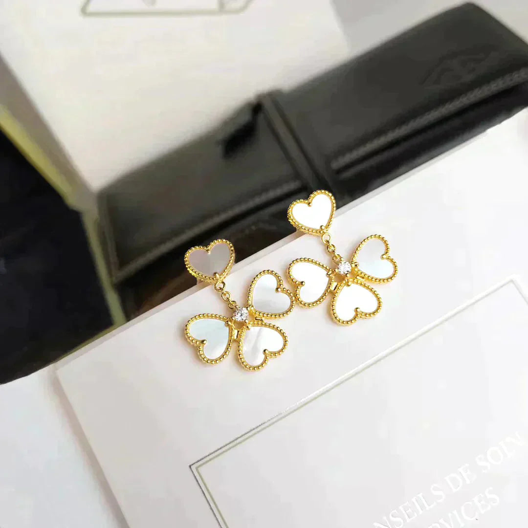 [Pearl Jewelrys]CLOVER SWEET WHITE MOP EARRINGS