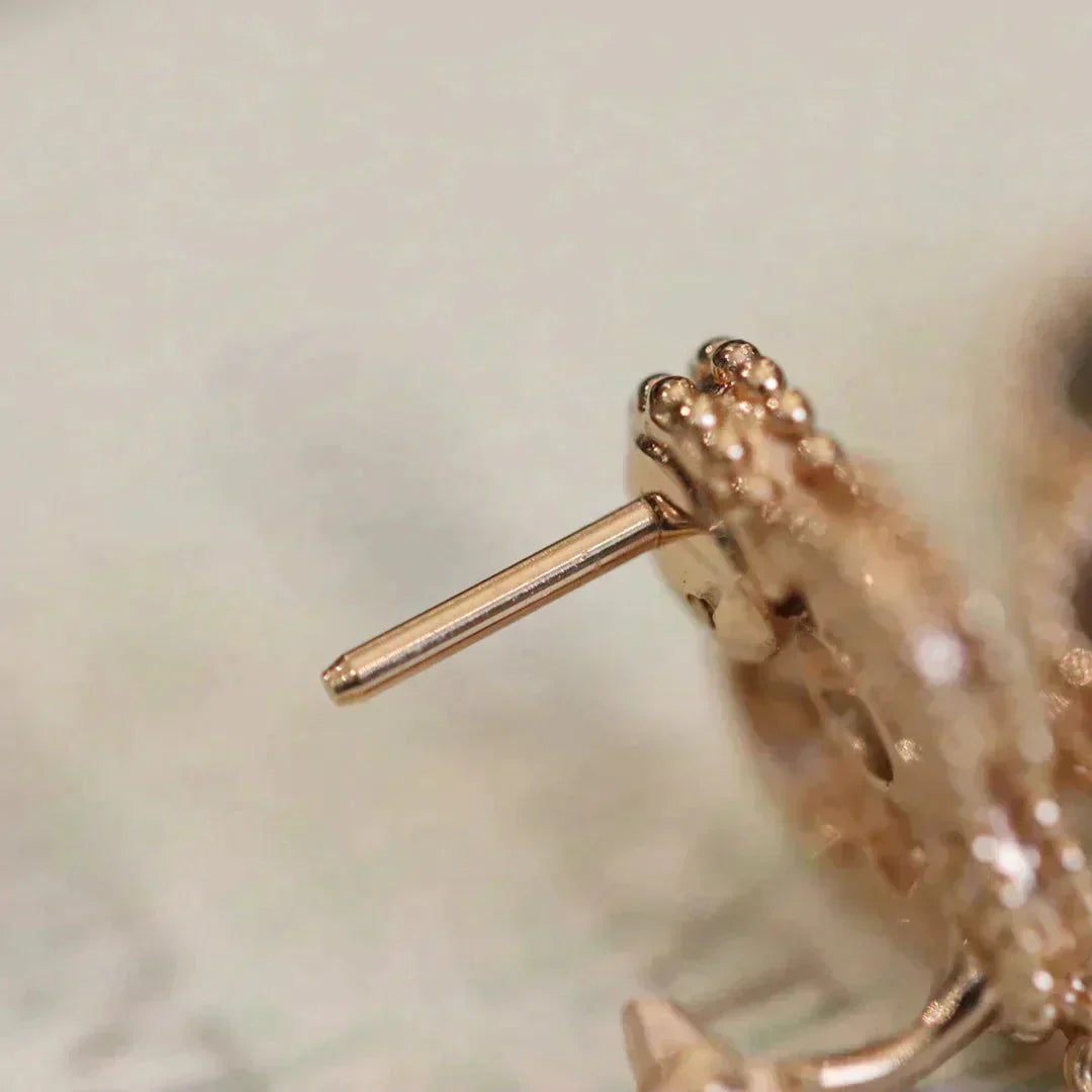 [Pearl Jewelrys]CLOVER MEDIUM 1 MOTIFS FUll DIAMOND EARRINGS