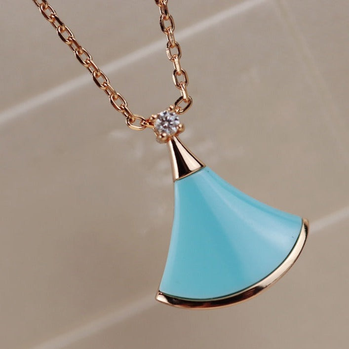[Pearl Jewelrys]DREAM NECKLACE TURQUOISE PINK GOLD