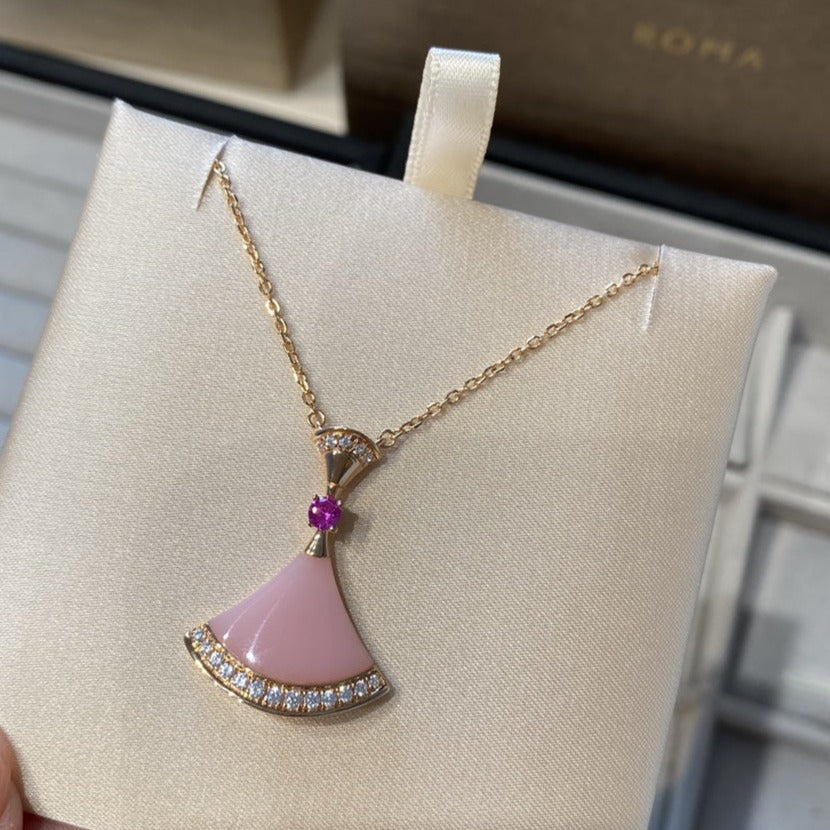 [Pearl Jewelrys]DREAM NECKLACE PINK OPAL