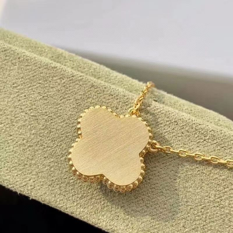 [Pearl Jewelrys]CLOVER 15MM DIAMOND TURQUOISE NECKLACE