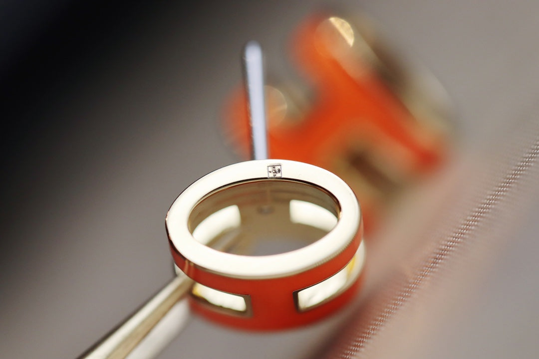 [Pearl Jewelrys]MINI POP H EARRINGS ORANGE