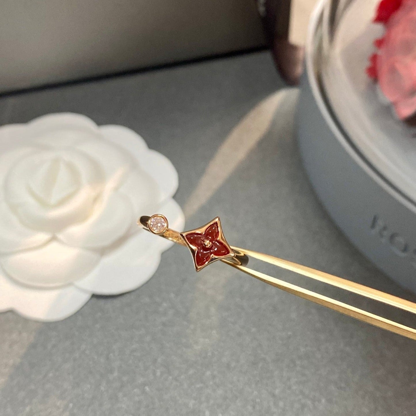 [Pearl Jewelrys]STAR 1 DIAMOND OPEN RING