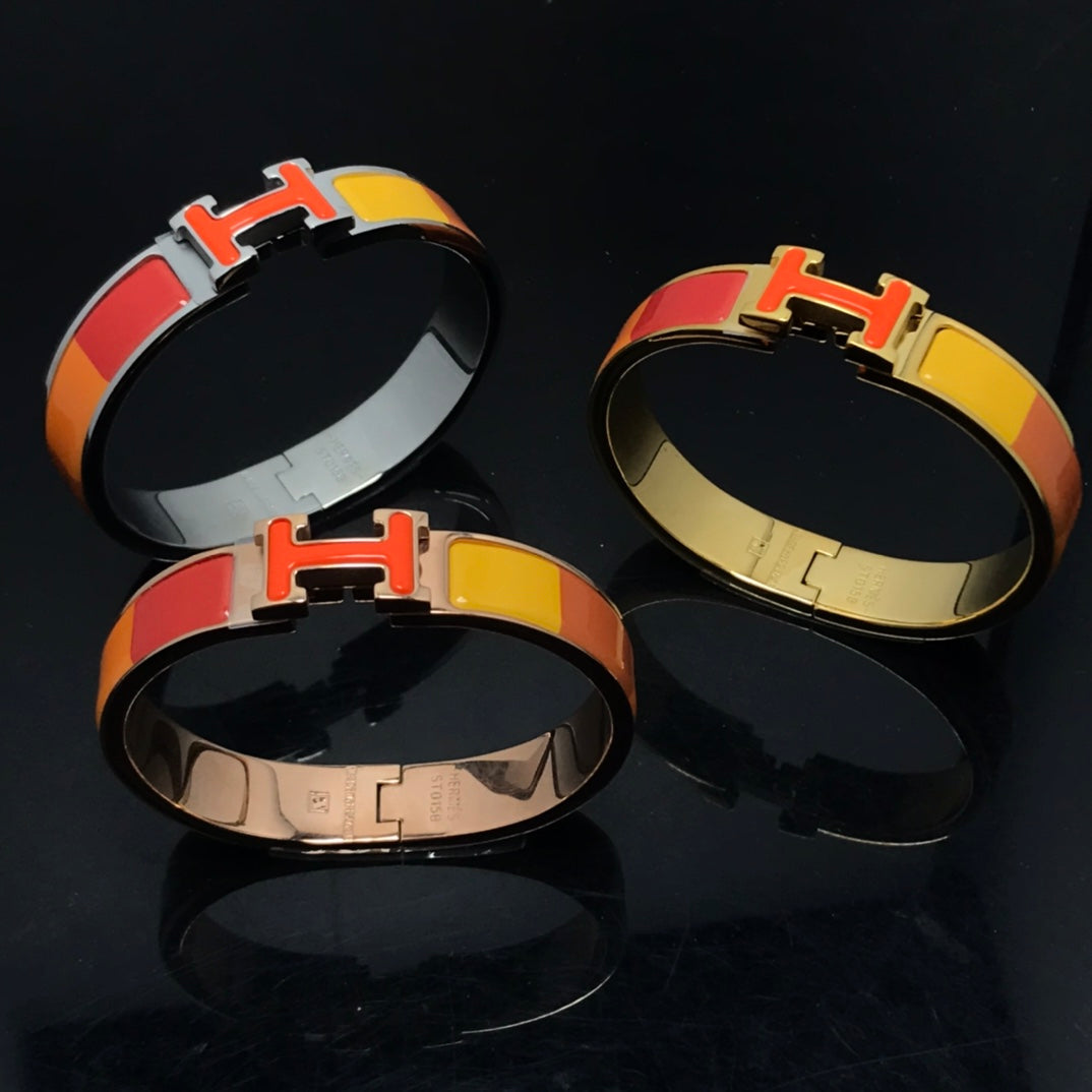 [Pearl Jewelrys]H BRACELET ORANGE RAINBOW CERAMIC
