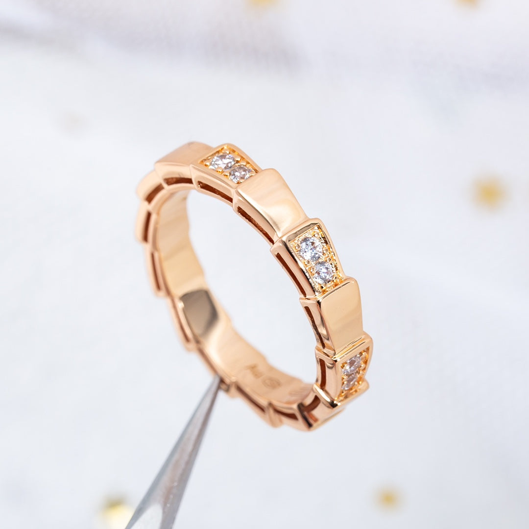 [Pearl Jewelrys]SERPENTI RING PINK GOLD  3MM