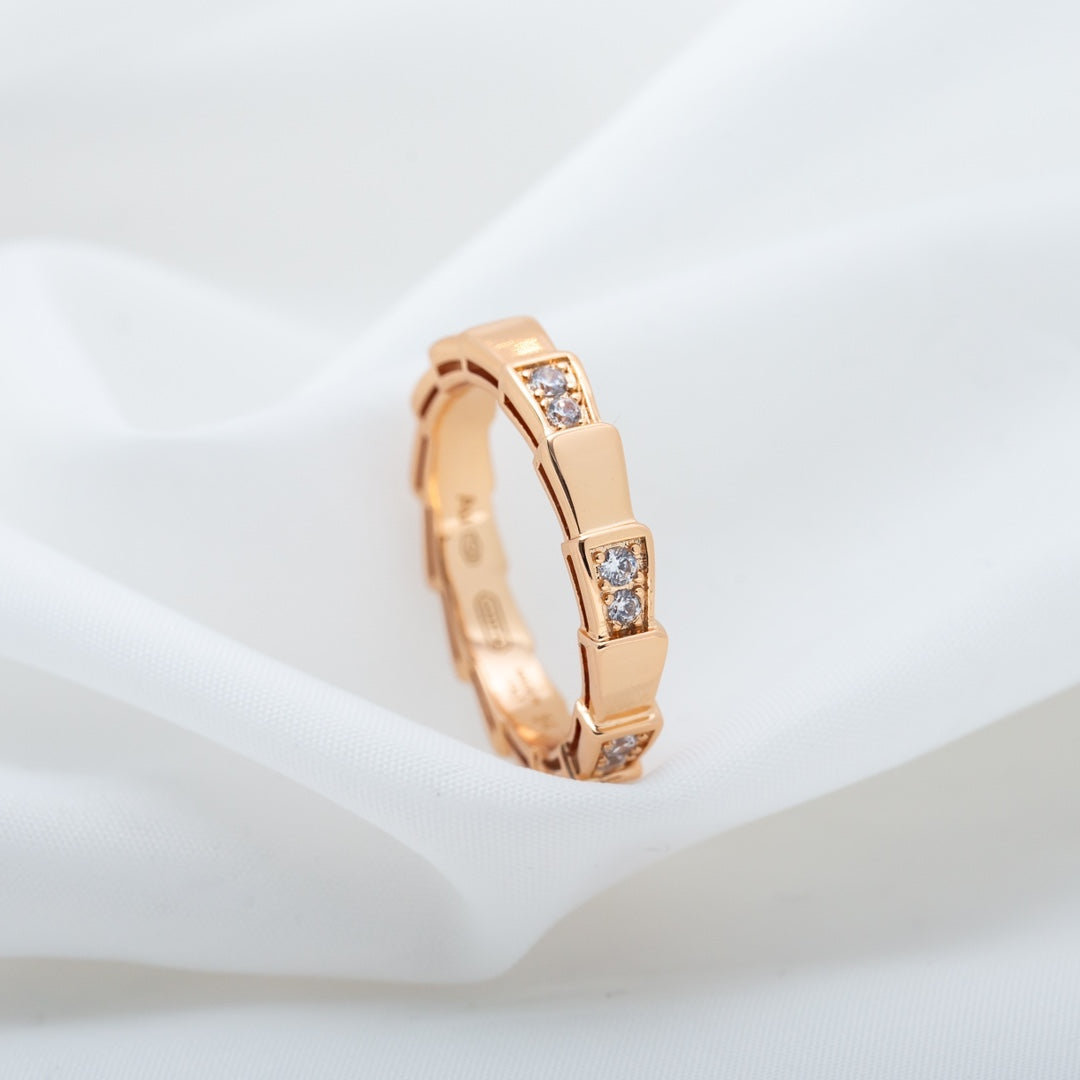 [Pearl Jewelrys]SERPENTI RING PINK GOLD  3MM