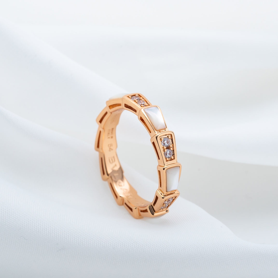 [Pearl Jewelrys]SERPENTI RING PINK GOLD DIAMOND MOP 3MM